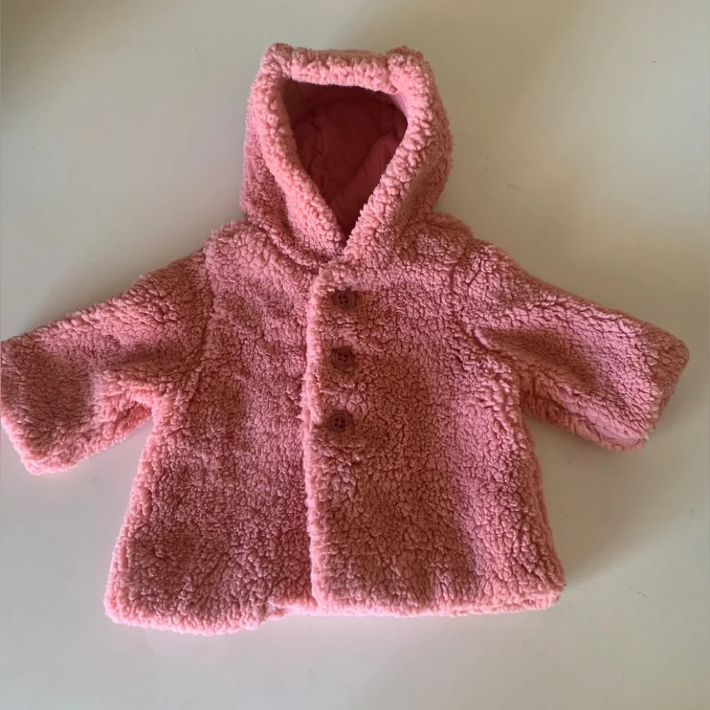 Baby Gap Mauve Teddy Bear Infant Coat